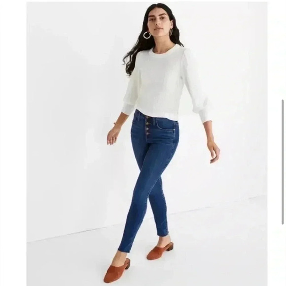 Madewell 10" high Rise Skinny Jeans Denim Blue
Wash Button fly Raw Hem Size 30 - Picture 2 of 14